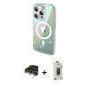 MARSİLYAN™- iPhone 14 Pro Max Kılıf Odak Modern Serisi - Siyah Bilvis Hayalet Cam Ekran Koruyucu + Raze Metal Kamera Lens - GD
