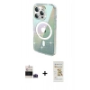 MARSİLYAN™- iPhone 14 Pro Max Kılıf Odak Modern Serisi - Siyah Mat Seramik Nano Ekran Koruyucu + Bilvis Titan Kamera Lens - DNMR
