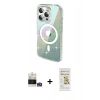 MARSİLYAN™- iPhone 14 Pro Max Kılıf Odak Modern Serisi - Siyah Mat Seramik Nano Ekran Koruyucu + Bilvis Titan Kamera Lens - GS