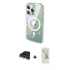 MARSİLYAN™- iPhone 14 Pro Max Kılıf Odak Modern Serisi - Siyah Mat Seramik Nano Ekran Koruyucu + Raze Metal Kamera Lens - GS