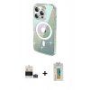MARSİLYAN™- iPhone 14 Pro Max Kılıf Odak Modern Serisi - Siyah Polymer Nano Ekran Koruyucu + Bilvis Titan Kamera Lens - GS