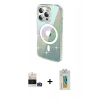 MARSİLYAN™- iPhone 14 Pro Max Kılıf Odak Modern Serisi - Siyah Polymer Nano Ekran Koruyucu + Bilvis Titan Kamera Lens - GD