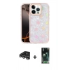 MARSİLYAN™- iPhone 14 Pro Max Kılıf Odak Prime - Şeffaf 360 Full Body Arka Koruyucu + Raze Metal Kamera Lens - GS