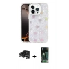 MARSİLYAN™- iPhone 14 Pro Max Kılıf Odak Prime - Şeffaf 360 Full Body Arka Koruyucu + Raze Metal Kamera Lens - GS