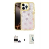 MARSİLYAN™- iPhone 14 Pro Max Kılıf Odak Prime - Şeffaf Pasifik Cam Ekran Koruyucu + Bilvis Titan Kamera Lens - GS