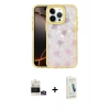 MARSİLYAN™- iPhone 14 Pro Max Kılıf Odak Prime - Şeffaf Pasifik Cam Ekran Koruyucu + Bilvis Titan Kamera Lens - GD