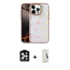 MARSİLYAN™- iPhone 14 Pro Max Kılıf Odak Prime - Şeffaf Pasifik Cam Ekran Koruyucu + PVD Metal Kamera Lens - TU