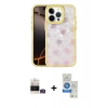 MARSİLYAN™- iPhone 14 Pro Max Kılıf Odak Prime - Şeffaf Royal Nano Ekran Koruyucu + Bilvis Titan Kamera Lens - GD