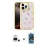 MARSİLYAN™- iPhone 14 Pro Max Kılıf Odak Prime - Siyah 18D Cam Ekran Koruyucu + Bilvis Titan Kamera Lens - DNMR