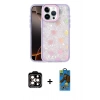 MARSİLYAN™- iPhone 14 Pro Max Kılıf Odak Prime - Siyah 18D Cam Ekran Koruyucu + PVD Metal Kamera Lens - TU