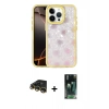 MARSİLYAN™- iPhone 14 Pro Max Kılıf Odak Prime - Siyah 360 Mat Full Body Arka Koruyucu + Raze Metal Kamera Lens - GD