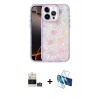 MARSİLYAN™- iPhone 14 Pro Max Kılıf Odak Prime - Siyah 3D Antistatik Cam Ekran Koruyucu + Bilvis Titan Kamera Lens - GS