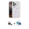 MARSİLYAN™- iPhone 14 Pro Max Kılıf Odak Prime - Siyah 3D Antistatik Cam Ekran Koruyucu + Bilvis Titan Kamera Lens - GD