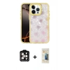 MARSİLYAN™- iPhone 14 Pro Max Kılıf Odak Prime - Siyah 6D Mat Seramik Hayalet Nano Ekran Koruyucu + PVD Metal Kamera Lens - TU