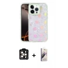 MARSİLYAN™- iPhone 14 Pro Max Kılıf Odak Prime - Siyah Bilvis 3D Mat Cam Ekran Koruyucu + PVD Metal Kamera Lens - TU