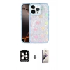 MARSİLYAN™- iPhone 14 Pro Max Kılıf Odak Prime - Siyah Bilvis 3D Mat Cam Ekran Koruyucu + PVD Metal Kamera Lens - TU