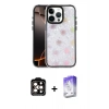 MARSİLYAN™- iPhone 14 Pro Max Kılıf Odak Prime - Siyah Bilvis 5in1 3D Magic Cam Ekran Koruyucu + PVD Metal Kamera Lens - TU