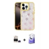 MARSİLYAN™- iPhone 14 Pro Max Kılıf Odak Prime - Siyah Bilvis 5in1 5D Magic Hayalet Cam Ekran Koruyucu + Bilvis Titan Kamera Lens - DNMR