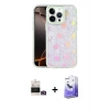MARSİLYAN™- iPhone 14 Pro Max Kılıf Odak Prime - Siyah Bilvis 5in1 5D Magic Hayalet Cam Ekran Koruyucu + Gold Bilvis Titan Kamera Lens