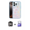 MARSİLYAN™- iPhone 14 Pro Max Kılıf Odak Prime - Siyah Bilvis 5in1 5D Magic Hayalet Cam Ekran Koruyucu + PVD Metal Kamera Lens - TU