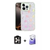 MARSİLYAN™- iPhone 14 Pro Max Kılıf Odak Prime - Siyah Bilvis 5in1 5D Magic Hayalet Cam Ekran Koruyucu + PVD Metal Kamera Lens - TU