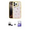 MARSİLYAN™- iPhone 14 Pro Max Kılıf Odak Prime - Siyah Bilvis 5in1 5D Magic Hayalet Cam Ekran Koruyucu + Siyah Bilvis Titan Kamera Lens