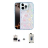 MARSİLYAN™- iPhone 14 Pro Max Kılıf Odak Prime - Siyah Bilvis Hayalet Cam Ekran Koruyucu + Derin Mor Bilvis Titan Kamera Lens