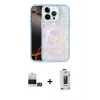 MARSİLYAN™- iPhone 14 Pro Max Kılıf Odak Prime - Siyah Bilvis Hayalet Cam Ekran Koruyucu + Bilvis Titan Kamera Lens - GD