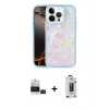 MARSİLYAN™- iPhone 14 Pro Max Kılıf Odak Prime - Siyah Bilvis Hayalet Cam Ekran Koruyucu + Bilvis Titan Kamera Lens - SH