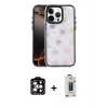 MARSİLYAN™- iPhone 14 Pro Max Kılıf Odak Prime - Siyah Bilvis Hayalet Cam Ekran Koruyucu + PVD Metal Kamera Lens - TU