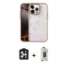 MARSİLYAN™- iPhone 14 Pro Max Kılıf Odak Prime - Siyah Bilvis Hayalet Cam Ekran Koruyucu + PVD Metal Kamera Lens - TU