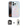 MARSİLYAN™- iPhone 14 Pro Max Kılıf Odak Prime - Siyah Bilvis Hayalet Cam Ekran Koruyucu + PVD Metal Kamera Lens - TU
