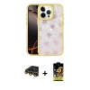 MARSİLYAN™- iPhone 14 Pro Max Kılıf Odak Prime - Siyah Buffer Cam Ekran Koruyucu + Raze Metal Kamera Lens - GD