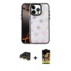 MARSİLYAN™- iPhone 14 Pro Max Kılıf Odak Prime - Siyah Buffer Cam Ekran Koruyucu + Raze Metal Kamera Lens - GD