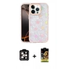 MARSİLYAN™- iPhone 14 Pro Max Kılıf Odak Prime - Siyah Buffer Cam Ekran Koruyucu + PVD Metal Kamera Lens - TU