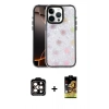 MARSİLYAN™- iPhone 14 Pro Max Kılıf Odak Prime - Siyah Buffer Cam Ekran Koruyucu + PVD Metal Kamera Lens - TU