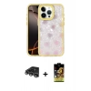 MARSİLYAN™- iPhone 14 Pro Max Kılıf Odak Prime - Siyah Buffer Cam Ekran Koruyucu + Raze Metal Kamera Lens - GS