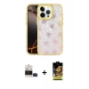 MARSİLYAN™- iPhone 14 Pro Max Kılıf Odak Prime - Siyah Buffer Cam Ekran Koruyucu + Bilvis Titan Kamera Lens - SH