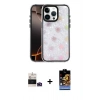 MARSİLYAN™- iPhone 14 Pro Max Kılıf Odak Prime - Siyah Buffer Hayalet Cam Ekran Koruyucu + Derin Mor Bilvis Titan Kamera Lens