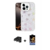 MARSİLYAN™- iPhone 14 Pro Max Kılıf Odak Prime - Siyah Buffer Hayalet Cam Ekran Koruyucu + Gümüş Raze Metal Kamera Lens