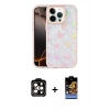 MARSİLYAN™- iPhone 14 Pro Max Kılıf Odak Prime - Siyah Buffer Hayalet Cam Ekran Koruyucu + PVD Metal Kamera Lens - TU