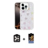 MARSİLYAN™- iPhone 14 Pro Max Kılıf Odak Prime - Siyah Buffer Hayalet Cam Ekran Koruyucu + PVD Metal Kamera Lens - TU