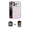 MARSİLYAN™- iPhone 14 Pro Max Kılıf Odak Prime - Siyah Buffer Hayalet Cam Ekran Koruyucu + PVD Metal Kamera Lens - TU