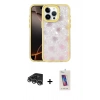 MARSİLYAN™- iPhone 14 Pro Max Kılıf Odak Prime - Siyah Joko 5D Cam + Gümüş Raze Metal Kamera Lens