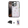 MARSİLYAN™- iPhone 14 Pro Max Kılıf Odak Prime - Siyah Joko 5D Cam + Gümüş Raze Metal Kamera Lens