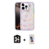 MARSİLYAN™- iPhone 14 Pro Max Kılıf Odak Prime - Siyah Joko 5D Cam + Turuncu PVD Metal Kamera Lens