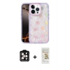 MARSİLYAN™- iPhone 14 Pro Max Kılıf Odak Prime - Siyah Mat Seramik Nano Ekran Koruyucu + Turuncu PVD Metal Kamera Lens