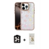 MARSİLYAN™- iPhone 14 Pro Max Kılıf Odak Prime - Siyah Mat Seramik Nano Ekran Koruyucu + Turuncu PVD Metal Kamera Lens