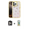 MARSİLYAN™- iPhone 14 Pro Max Kılıf Odak Prime - Siyah Polymer Nano Ekran Koruyucu + PVD Metal Kamera Lens - TU