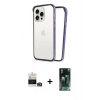 MARSİLYAN™- iPhone 14 Pro Max Kılıf Pusula Asil Koleksiyonu - Şeffaf 360 Full Body Arka Koruyucu + Bilvis Titan Kamera Lens - GD